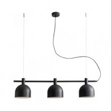 Beryl_3 lampa wisząca 3x60W E27 czarna